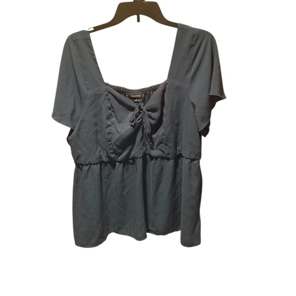 Torrid Babydoll Lace Up Top in Legion Blue Size 1 - Picture 1 of 6